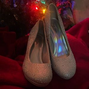 Silver Slipper Wedding/Prom stilettos